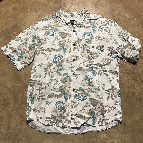 Vintage 2000s Woolrich Pattern Print Button Up Shirt - Picture 1 of 3